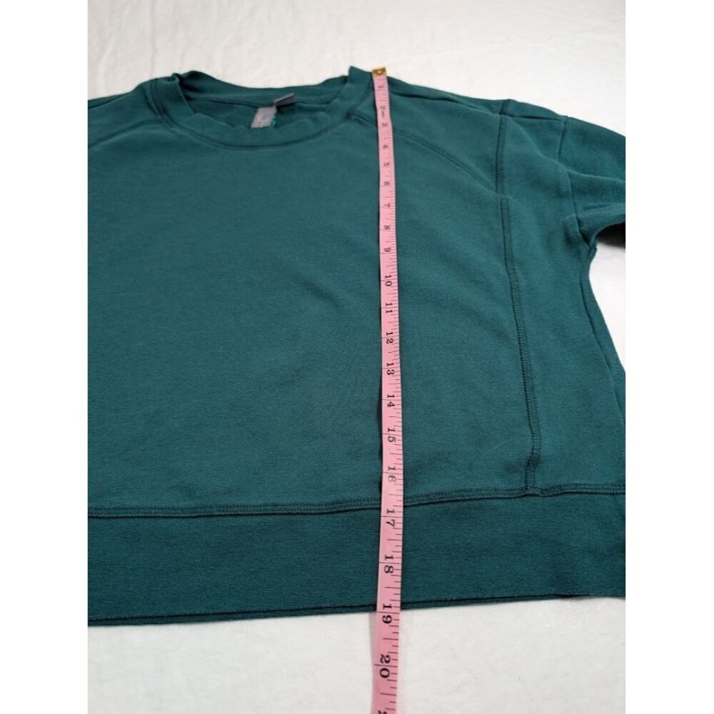 Sweaty Betty women's size XS dark green long sleeve crop sweatshirt F9 - Picture 6 of 7